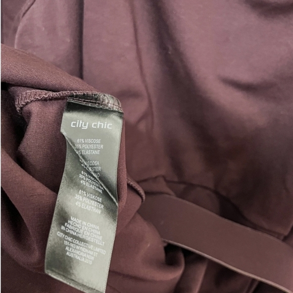 City Chic Warm Brown A-Line Dress Size 24 3X - Picture 5 of 10